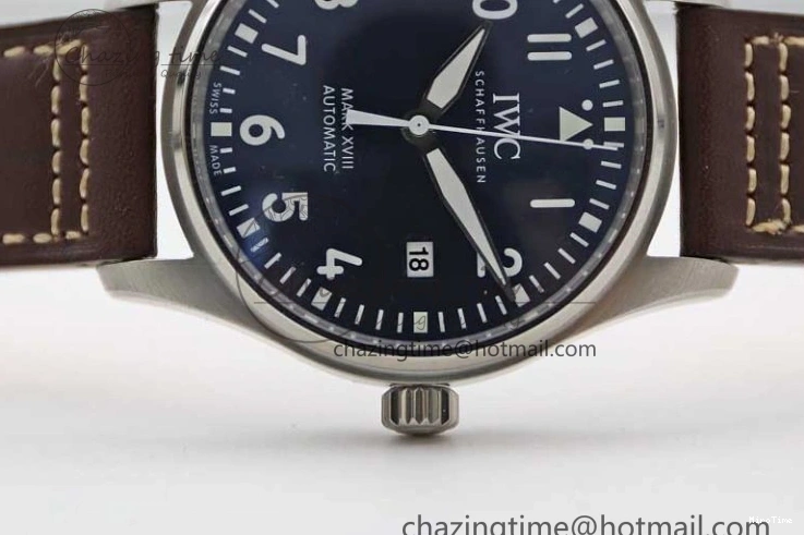 MIROTIME 0502 Mark XVIII IW327010 SS M+F 1:1 Best Edition Blue Dial on Brown Leather Strap A Resilient 7051